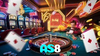 AS8 casino presented on mobile device in Pakistan with slots and live games